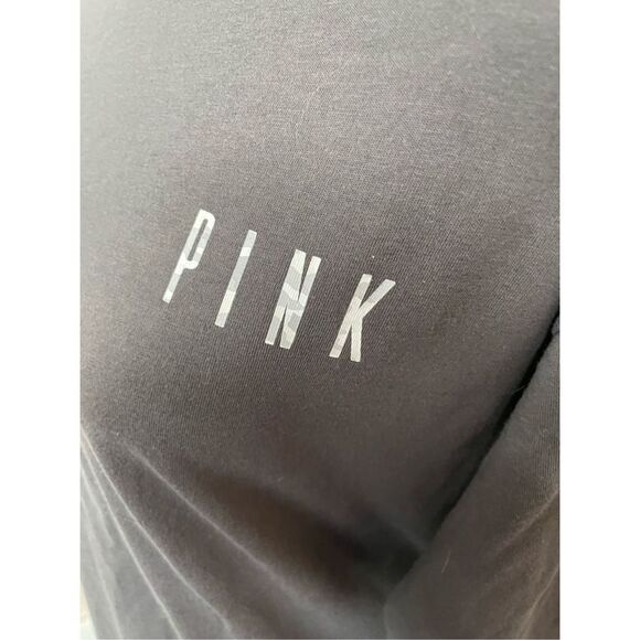 PINK Victoria’s Secret Grey Long Sleeve Tee with Camo Logo- Medium - Picture 2 of 6